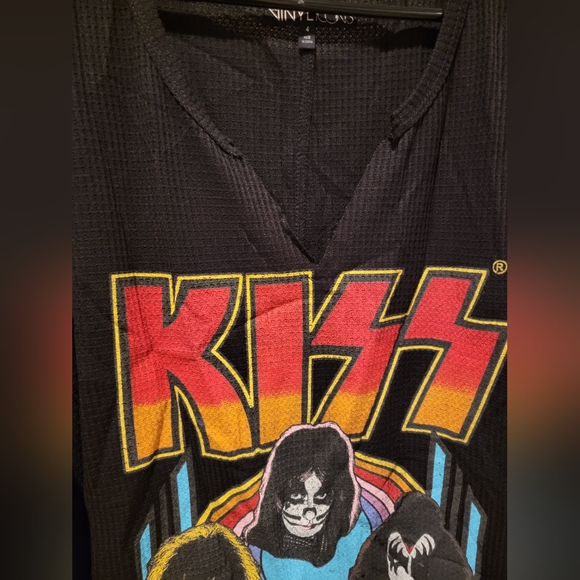 TORRID Kiss Waffle Knit Graphic Top Size 4 - Picture 4 of 12